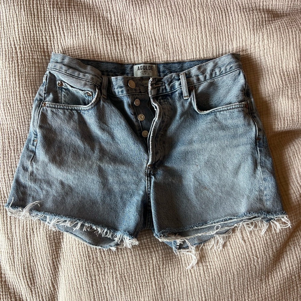 AGOLDE Women's Blue Denim Shorts